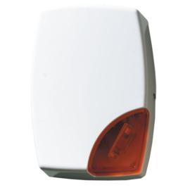 AS507, Outdoor sounder, white with blue strobe, 114dB, requires battery BS121N, Non EN graded