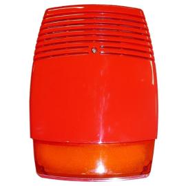 AS600S19, Red Cover / Amber Lens