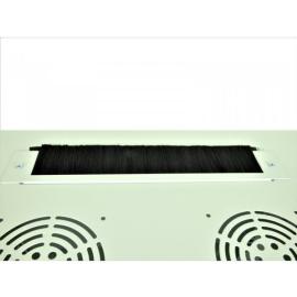 BSPWBGY, All?Rack Brush Strip Panel for Wall Box ? Wall?Mounted Cabinet Cable Entry Brush Plate
