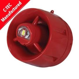 C-Tec (BF433C/CC/SR) ActiV Conventional Hi-Output W-2.75-9 Wall VAD c/w 100dB(A) Sounder (shallow base)