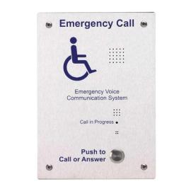 C-Tec (EVC302F) Brushed Stainless Steel Disabled Refuge Outstation, flush