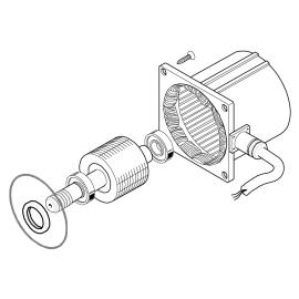 CAME (Old Part: 119RIA061) Motor Assembly with Motor Shaft for FROGAE ONLY