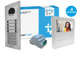 CAME (Old Part: MTMFKPLVIP8D WIFI) MTM 8 Way Video & Keypad Flush Kit - PLX IP Monitor
