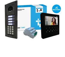 CAME (Old Part: MTMFVRKPLVB4) MTM VR 4 Way Video w/ Keypad Flush Kit to PLX Black Handset