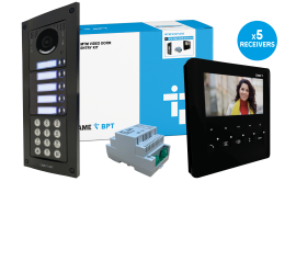 CAME (Old Part: MTMFVRKPLVB5) MTM VR 5 Way Video w/ Keypad Flush Kit to PLX Black Handset