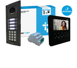CAME (Old Part: MTMFVRKPLVB7D) MTM VR 7 Way Video w/ Keypad Flush Kit to PLX Black Handset