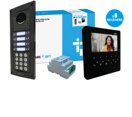CAME (Old Part: MTMFVRKPLVB8D) MTM VR 8 Way Video w/ Keypad Flush Kit to PLX Black Handset