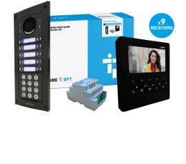 CAME (Old Part: MTMFVRKPLVB9D) MTM VR 9 Way Video w/ Keypad Flush Kit to PLX Black Handset