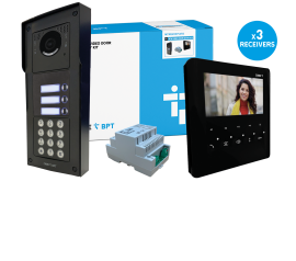 CAME (Old Part: MTMSVRKPLVB3) MTM VR 3 Way Video w/ Keypd Surface Kit to PLX Black Handset