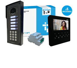 CAME (Old Part: MTMSVRKPLVB5) MTM VR 5 Way Video w/ Keypd Surface Kit to PLX Black Handset