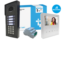 CAME (Old Part: MTMSVRKPLVIP8D) MTM VR 8 Way Video & Keypad Surface Kit - PLX IP Monitor