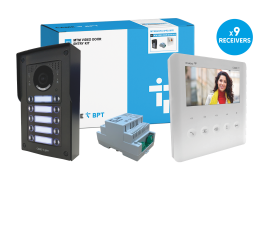 CAME (Old Part: MTMSVRPLVIP9D WIFI) MTM VR 9 Way Video Surface Kit - PLX IP Monitor