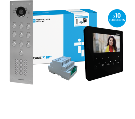 CAME (Old Part: VRMFKPLVB10) VRM 10 Way Video with Keypad Flush Kit to PLX Black Handset