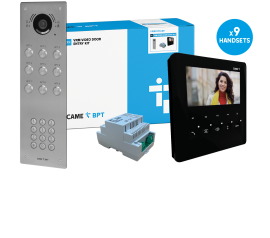 CAME (Old Part: VRMFKPLVB9) VRM 9 Way Video with Keypad Flush Kit to PLX Black Handset