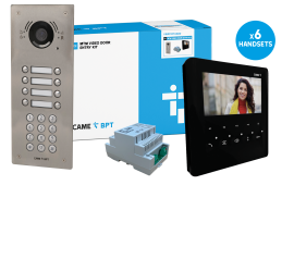 CAME (Old Part: VRWFKPLVB6D) VRW 6 Way Video with Keypad Flush Kit to PLX Black Handset