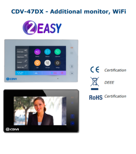 CDV-470DX-B, 2EASY 2-Wire WiFi-enabled monitor, black