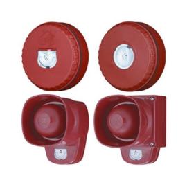 Cooper (CAB482WS)  Addressable Wall VAD (Red Plastic, Red Flash, Shallow Base)