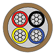 CQR (CAB4/BR/100M) 4C BR Type 2 Tin Strand Copr UK 100m Reel gallery thumbnail