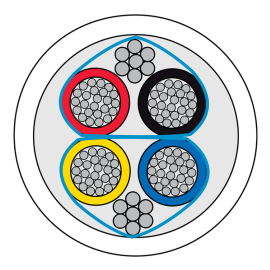 CQR (CAB4/WH/300/TP) 4C WH Twisted Pairs Copr Pl 300m Reel