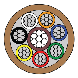 CQR (CAB8/BR/100M) 8C BR Type 2 Tin Strand Copr UK 100m Reel