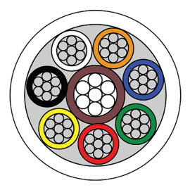 CQR (CAB8HF/WH/500/D) 8C WH Type 1 HF Tin StrandCu 500m Class D