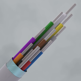 CQR (CABS10/GY/LSF/100) 10 Core Screened 9540 Belden Style Grey LSF 100m