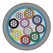 CQR (CABS10/GY/LSF/100) 10 Core Screened 9540 Belden Style Grey LSF 100m gallery thumbnail
