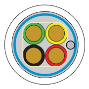 CQR (CABS4HF/WH/SO/100/D) 4 Core Solid HF Cable  100m Reel Class D gallery thumbnail