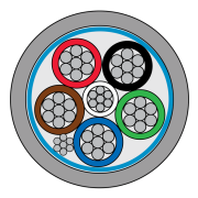 CQR (CABS6/GY/LSF/100) 6 Core Screened 9536 Belden Style Grey LSF 100m gallery thumbnail
