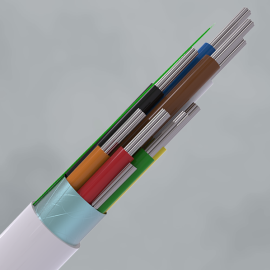 CQR (CABS8HF/WH/500/B2) 8 Core Screened HF Alarm Cable White 500mtr Class B2