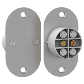 CQR (FC509/MT/2) Flush Contact 6 Term. Double Reed Metal Plate G1