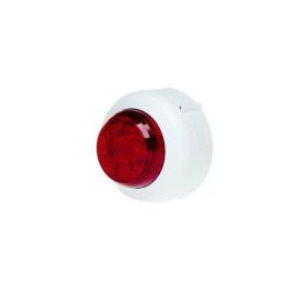 Cranford, (512-002), 24v LED Beacon c/w Shallow Base - White Body /Red Lens