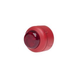Cranford, (512-003), 24v LED Beacon c/w Deep Base - Red Body /Red Lens