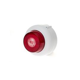 Cranford, (VXB-1EVAD EN54-23 C-3-7 (512-204)), Ceiling mounted VAD LED beacon c/w deep base, white body, red flash