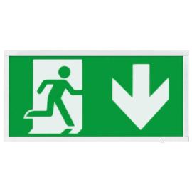 D120DWH, Duceri Emergency Surface Exit Box 3W LED IP20 Down Legend Lithium Battery Maintained White