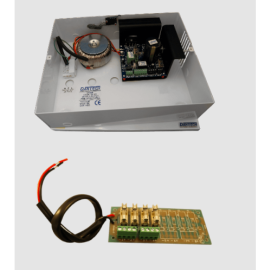 DA448/4OP, 12V DC 5A / 24V DC 2.5A PSU USER SELECTABLE WITH 4 WAY SPLITTER CARD