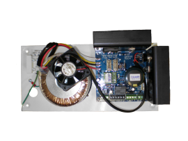 DA449/P, 12V DC 8A / 24V DC 4A PSU USER SELECTABLE ON PLATE WITH FAN UPSTAND
