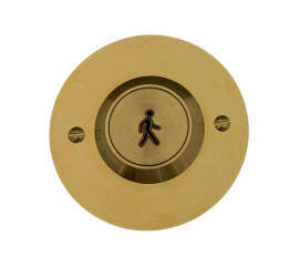 DANTECH (DREX-F-BR-RD) ROUND BRASS BACKPLATE 33mm FLUSH BUTTON