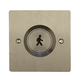 DANTECH (DREX-F-SS-SQ) SQUARE S/S BACKPLATE 33mm FLUSH BUTTON