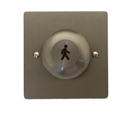 DANTECH (DREX-M-SS-SQ) SQUARE S/S BACKPLATE 50mm MUSHROOM BUTTON