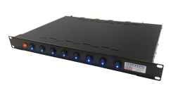 DAV1U24D0804, 1U RACK MOUNT 24V DC 8A WITH FOUR 2A MANUALLY SWITCHED OUTPUTS