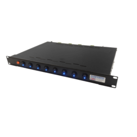 DAV1U24D0808, 1U RACK MOUNT 24V DC 8A WITH EIGHT 1A MANUALLY SWITCHED OUTPUTS