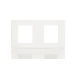 DINFPH2W, White Two gang front plate horizontal