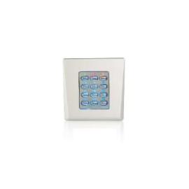 DINPADS, Silver metal back lit keypad for 99 codes 1 relay, 12/24V AC or DC (IP40 rated)