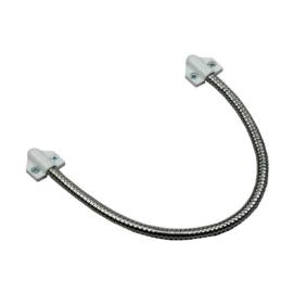 DL03, Armoured metal door loop 400mm long with white plastic fixing