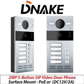 DNAKE-S213M-5-S, 2Mp Dnake Intercom 5-Button Sip Video Door Phone Surface Mount
