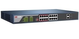 DS-3E0318P-E, 16-ports 10/100Mbps Unmanaged PoE Switch
