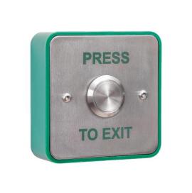 EBSS02/PTE, Stainless Steel Exit Button 22mm Button (PRESS TO EXIT)