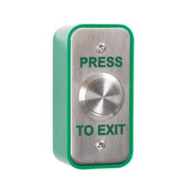 EBSS/AP/PTE, 22mm Architrave (Narrow) Stainless Steel Button (PRESS TO EXIT)