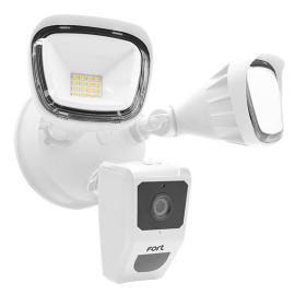 ECSPCAMSLW, Fort 2MP Wi-Fi Security Camera with Spot Flood Lights White IP65